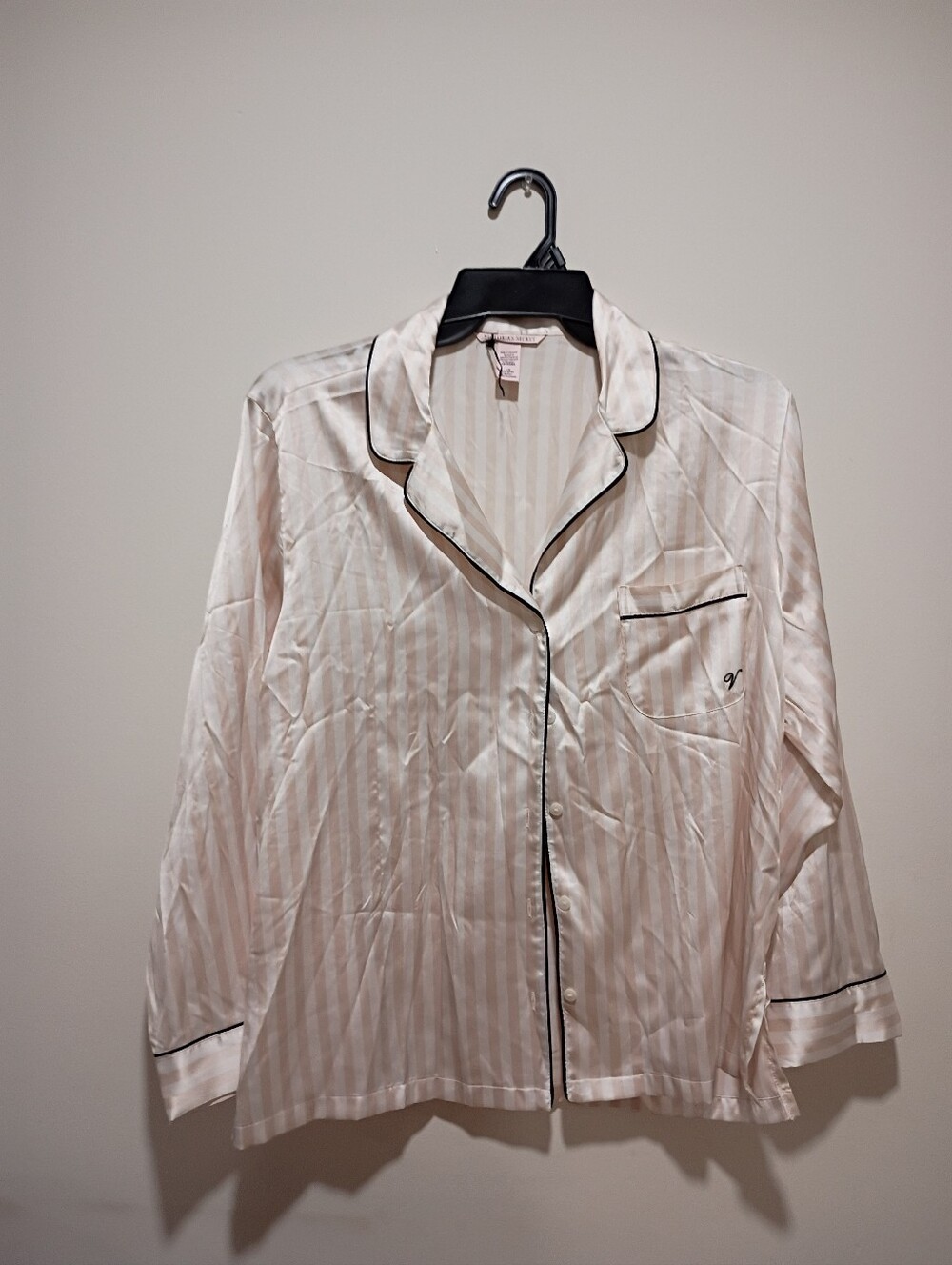 Victoria's Secret Satin Pajama Pants and Top in Blush Pink